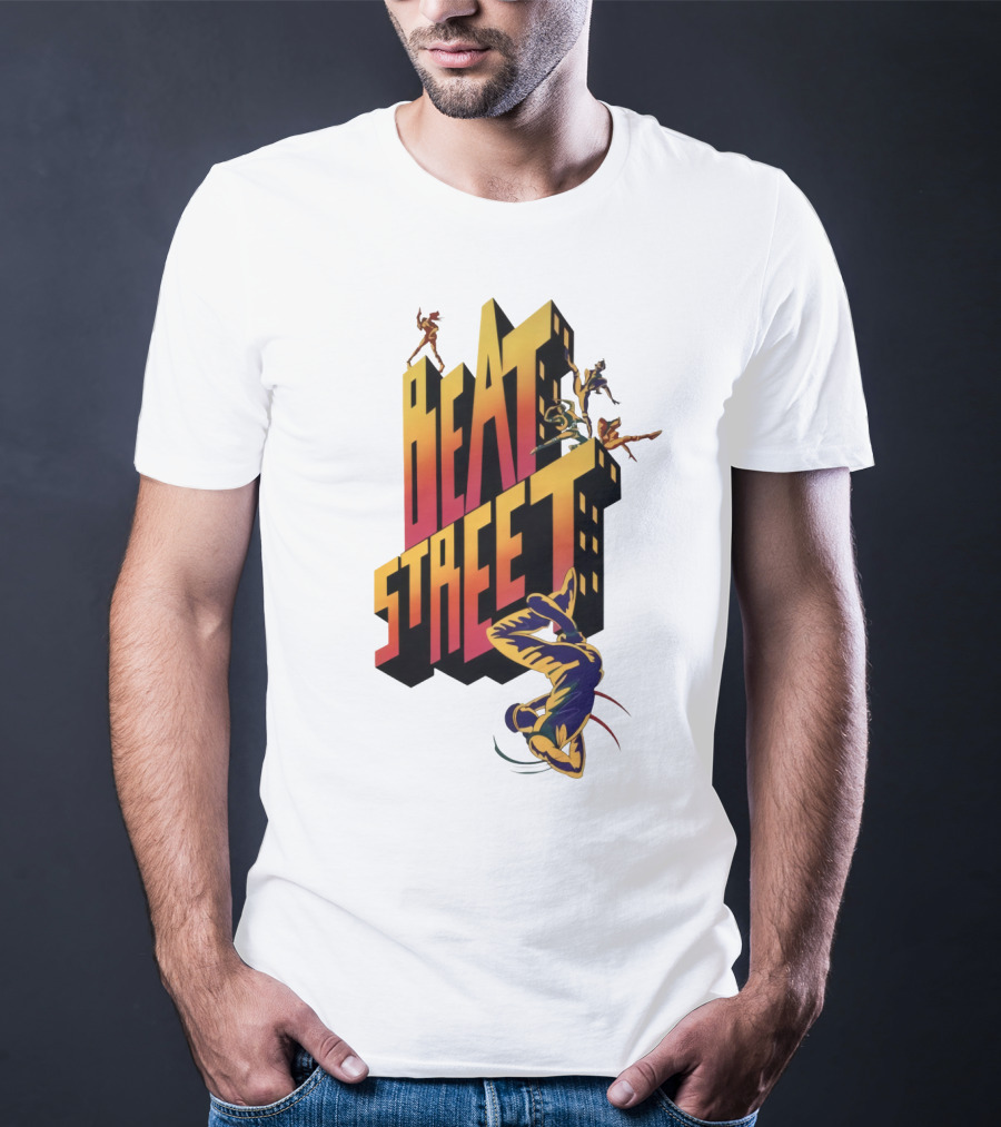 Beat Street Breakdancing Silhouette Graffiti Style Retro T-Shirt