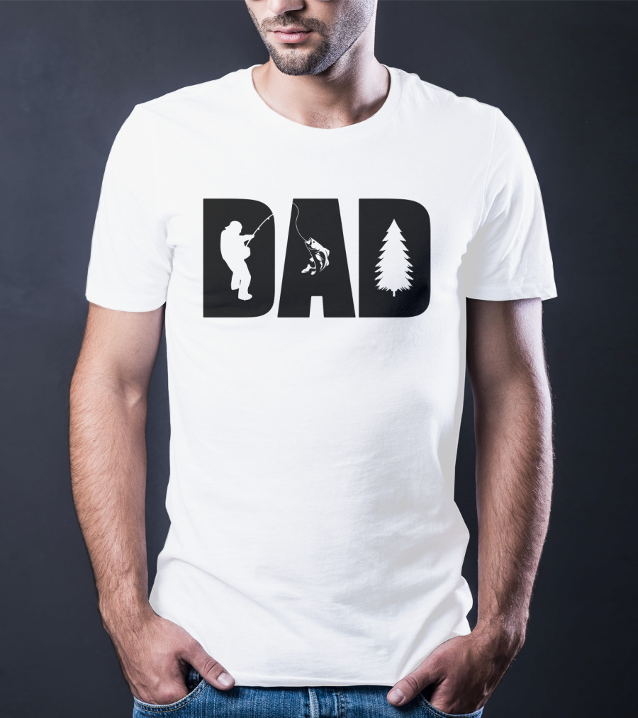 Dad Fishing Nature Tree T-Shirt