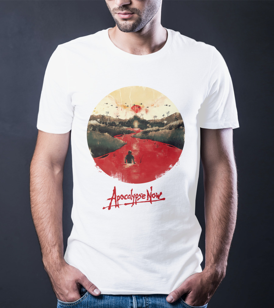 15 Helicopters Jungle River Apocalypse Now T-Shirt