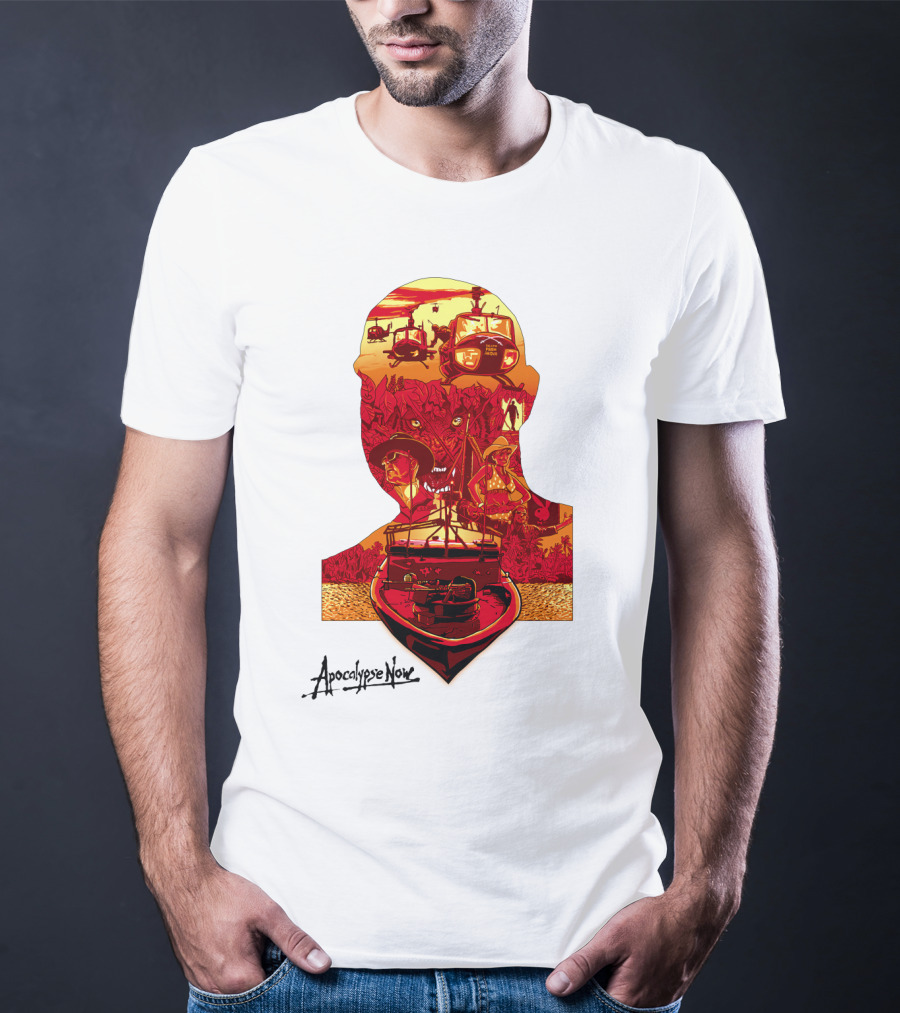 Apocalypse Now Graphic With Helicopters And Boat T-Shirt