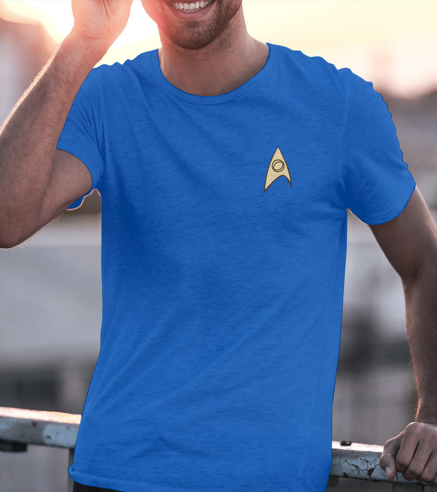 03 Original Star Trek Science Uniform Blue With Starfleet Insignia T-Shirt