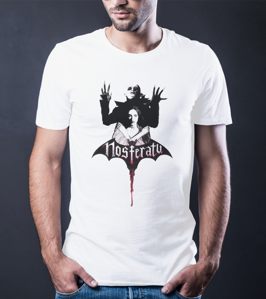 Nosferatu Vampyre Gothic Horror Illustration With Vampire And Woman T-Shirt