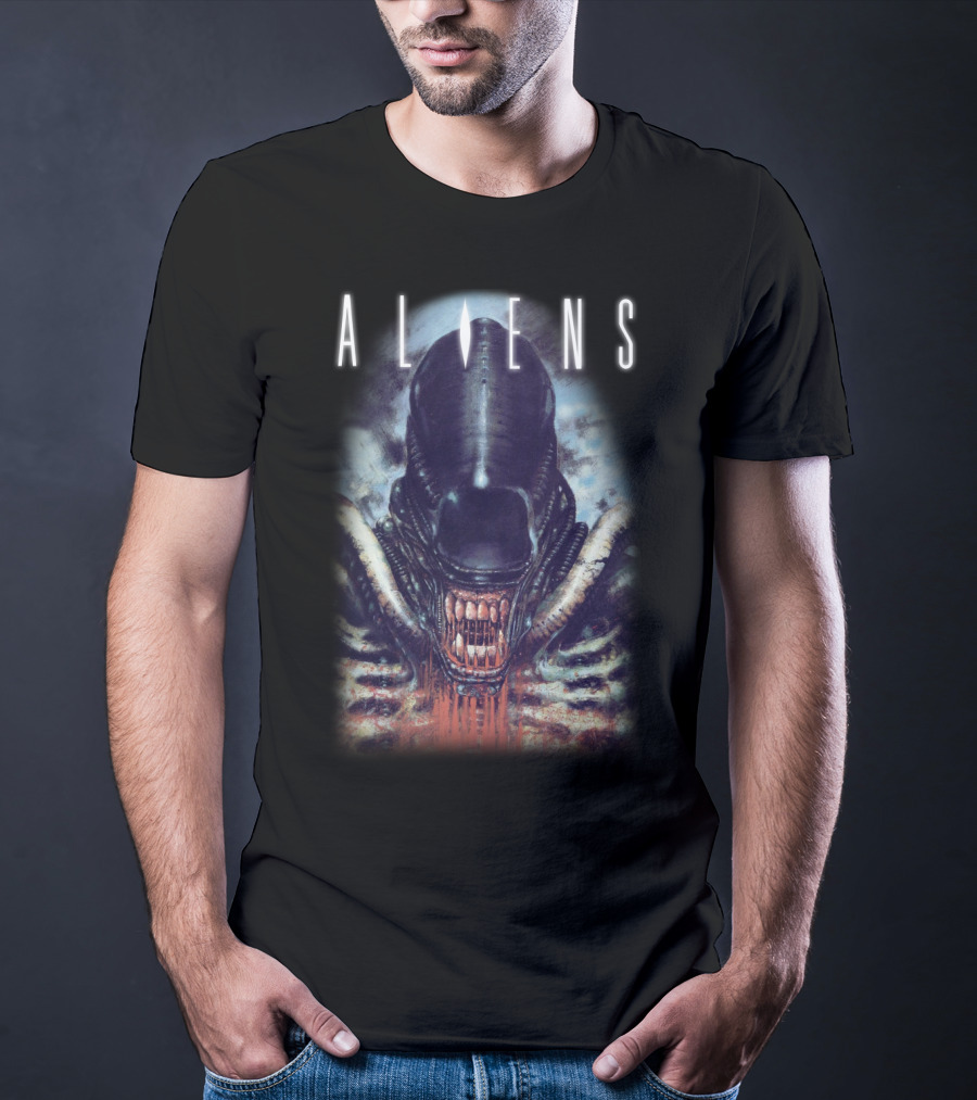 Aliens Bloody Jaw Xenomorph Face T-Shirt