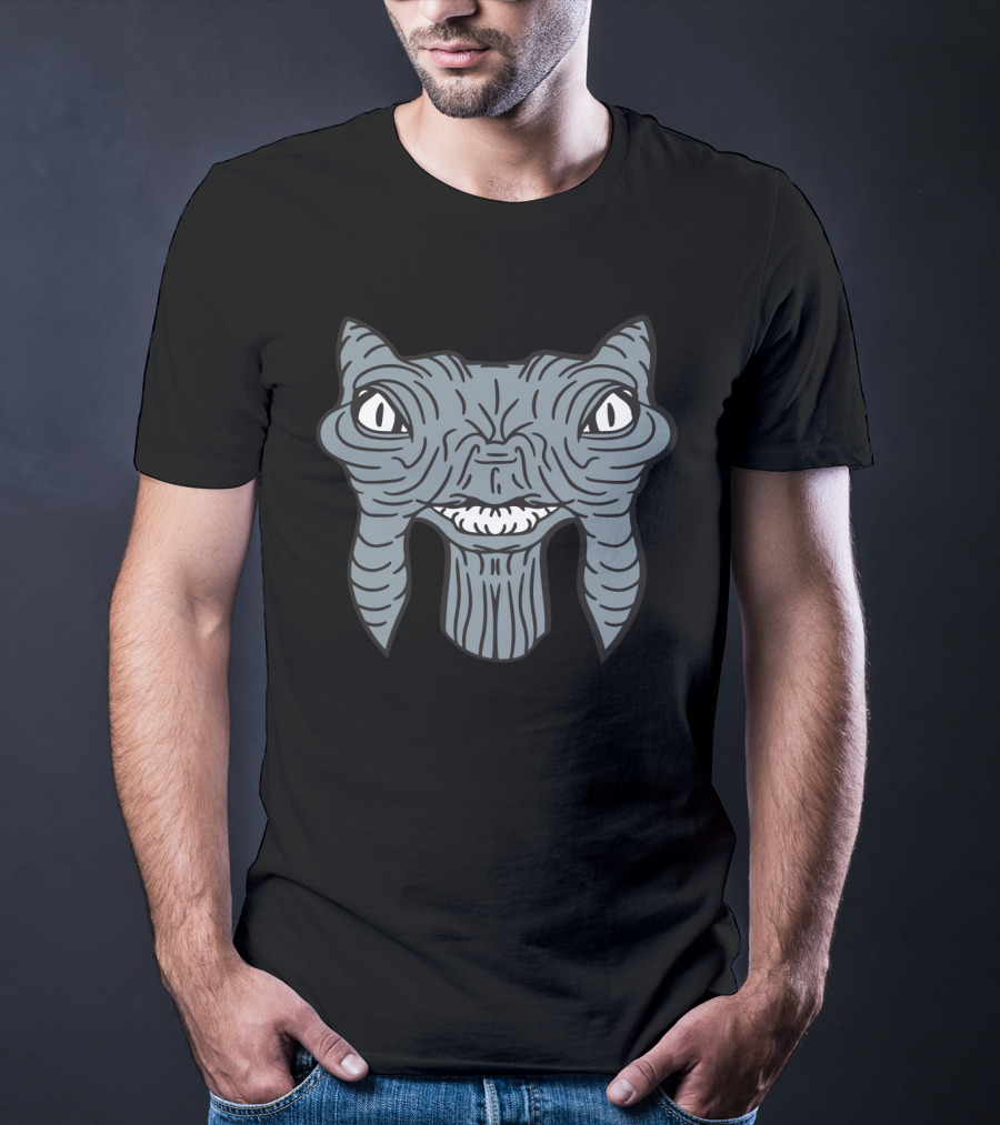 Alien Monster Creature Face Drawing T-Shirt