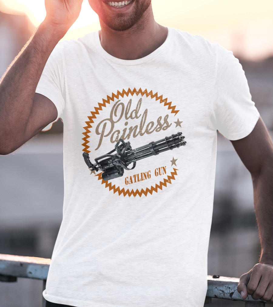 Old Painless Gatling Gun Predator T-Shirt