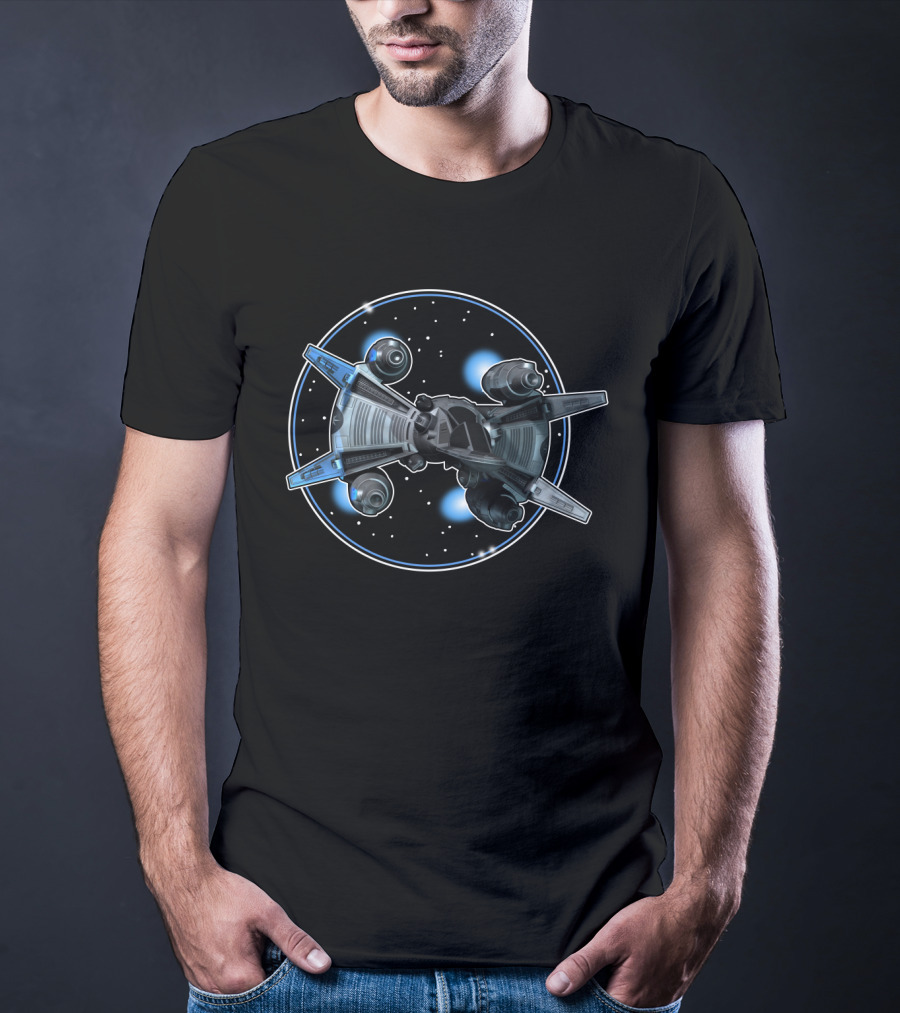 The Last Starfighter Gunstar Spaceship In Space Scene T-Shirt