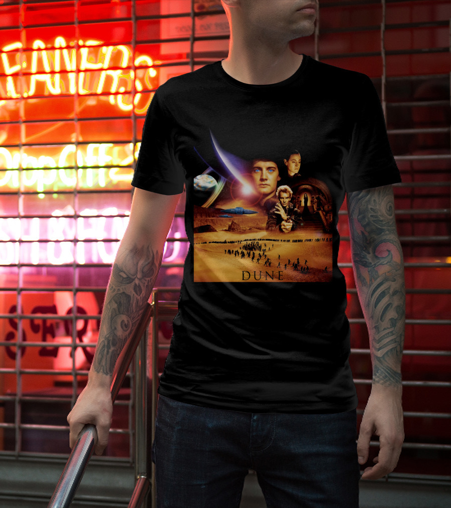 Dune Movie Characters And Desert Planet Collage T-Shirt