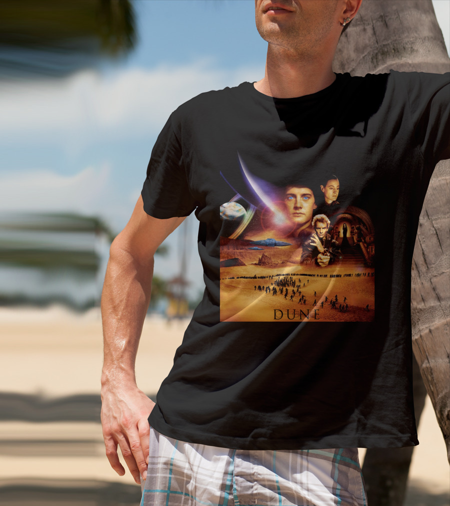Dune Movie Characters And Desert Planet Collage T-Shirt