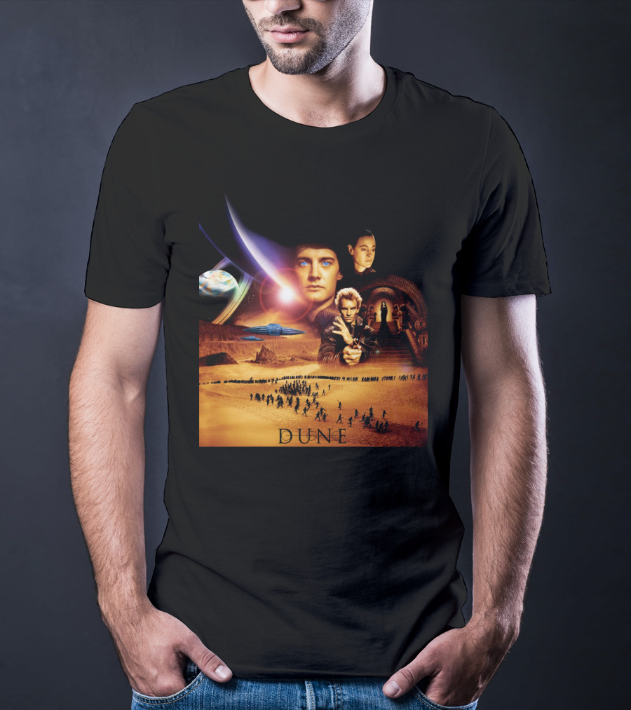 Dune Movie Characters And Desert Planet Collage T-Shirt