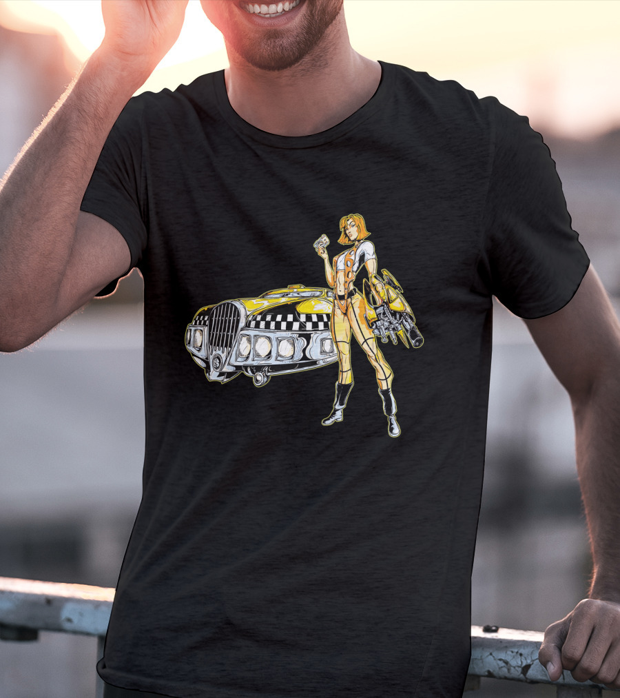The Fifth Element Leeloo Dallas Vintage Taxi Cab T-Shirt