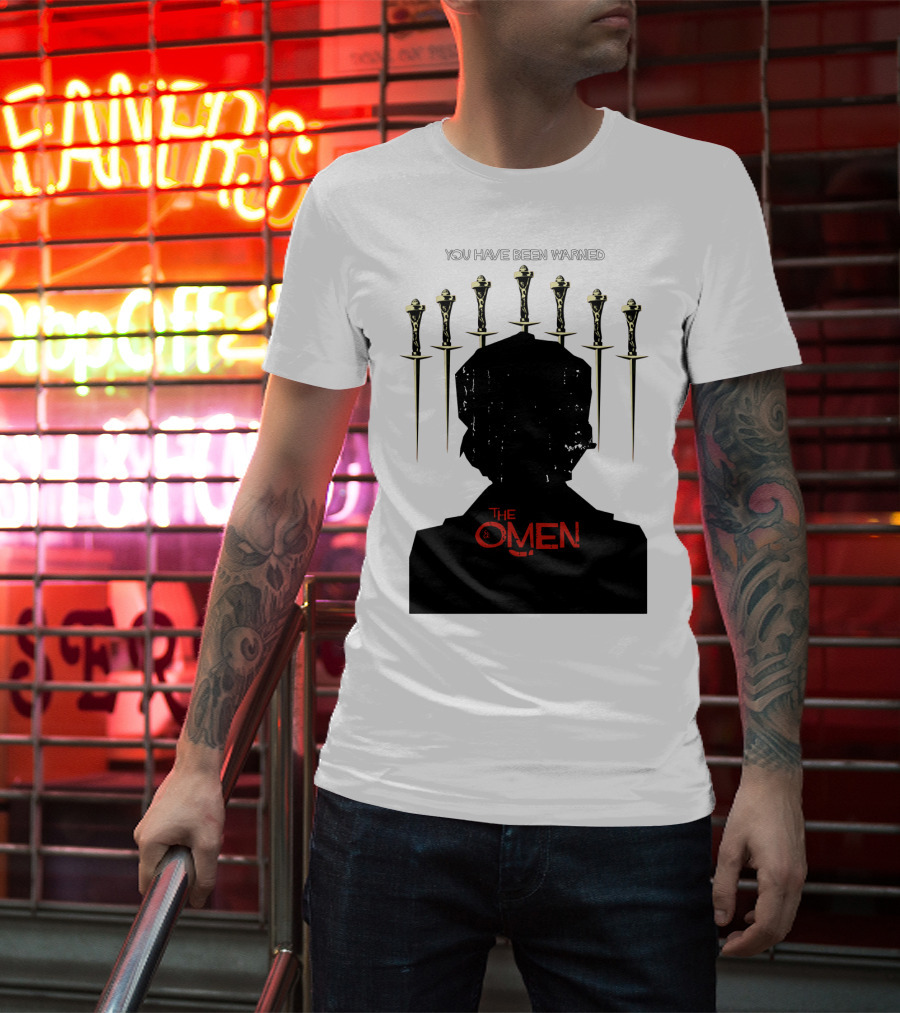 You Have Been Warned The Omen 1976 Silhouette And Daggers T-Shirt