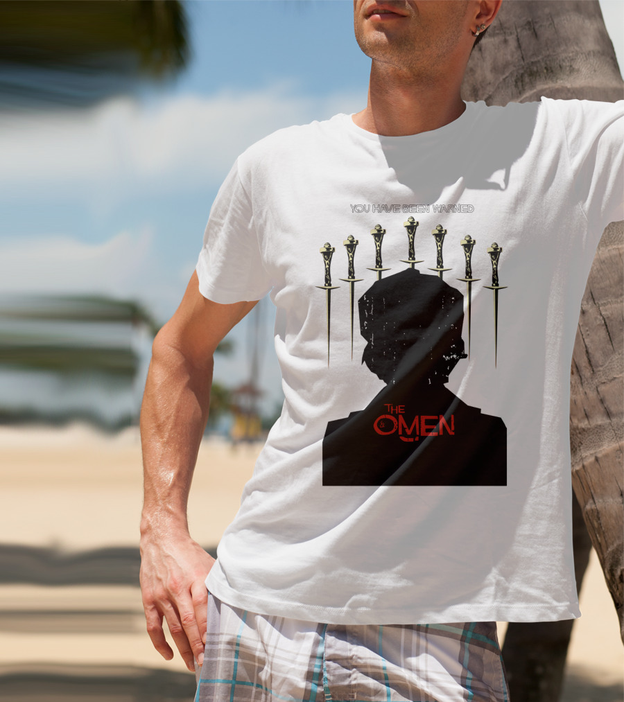 You Have Been Warned The Omen 1976 Silhouette And Daggers T-Shirt