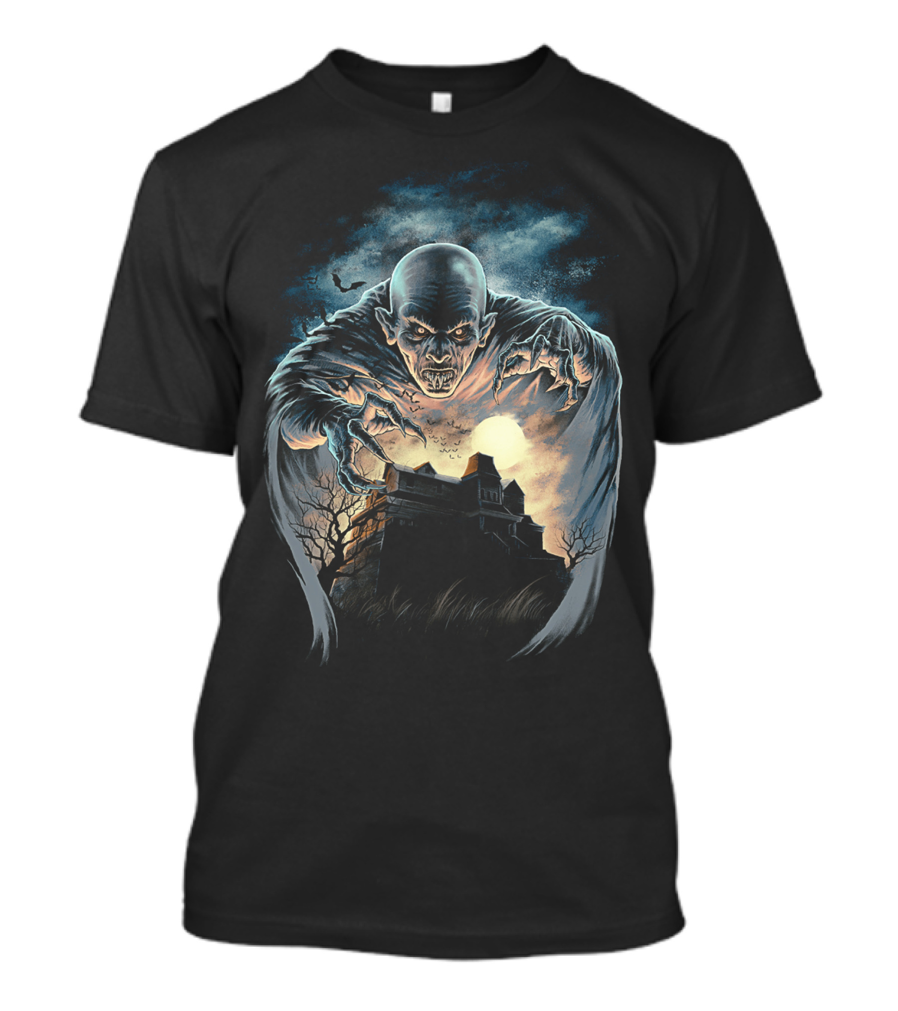 Salem's Lot 1979 Nosferatu Over Haunted Mansion T-Shirt