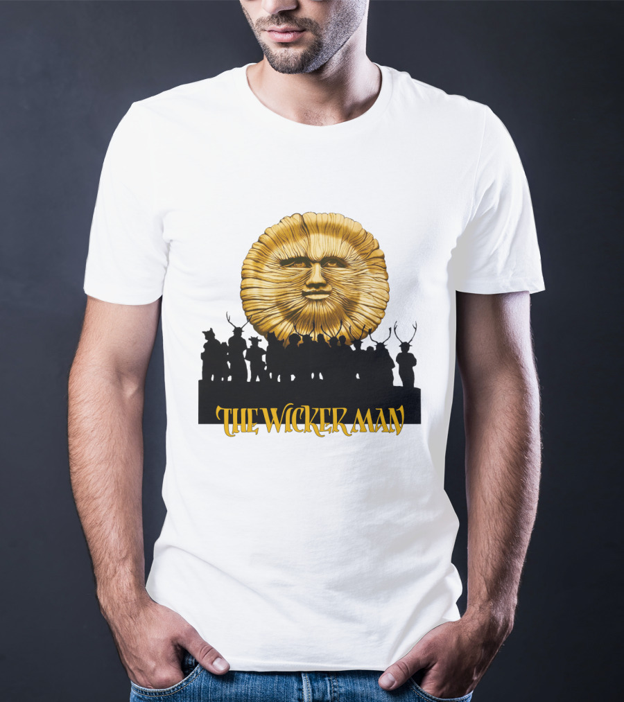 The Wicker Man Sun Face And Silhouetted Figures T-Shirt