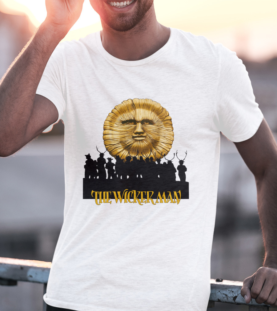 The Wicker Man Sun Face And Silhouetted Figures T-Shirt