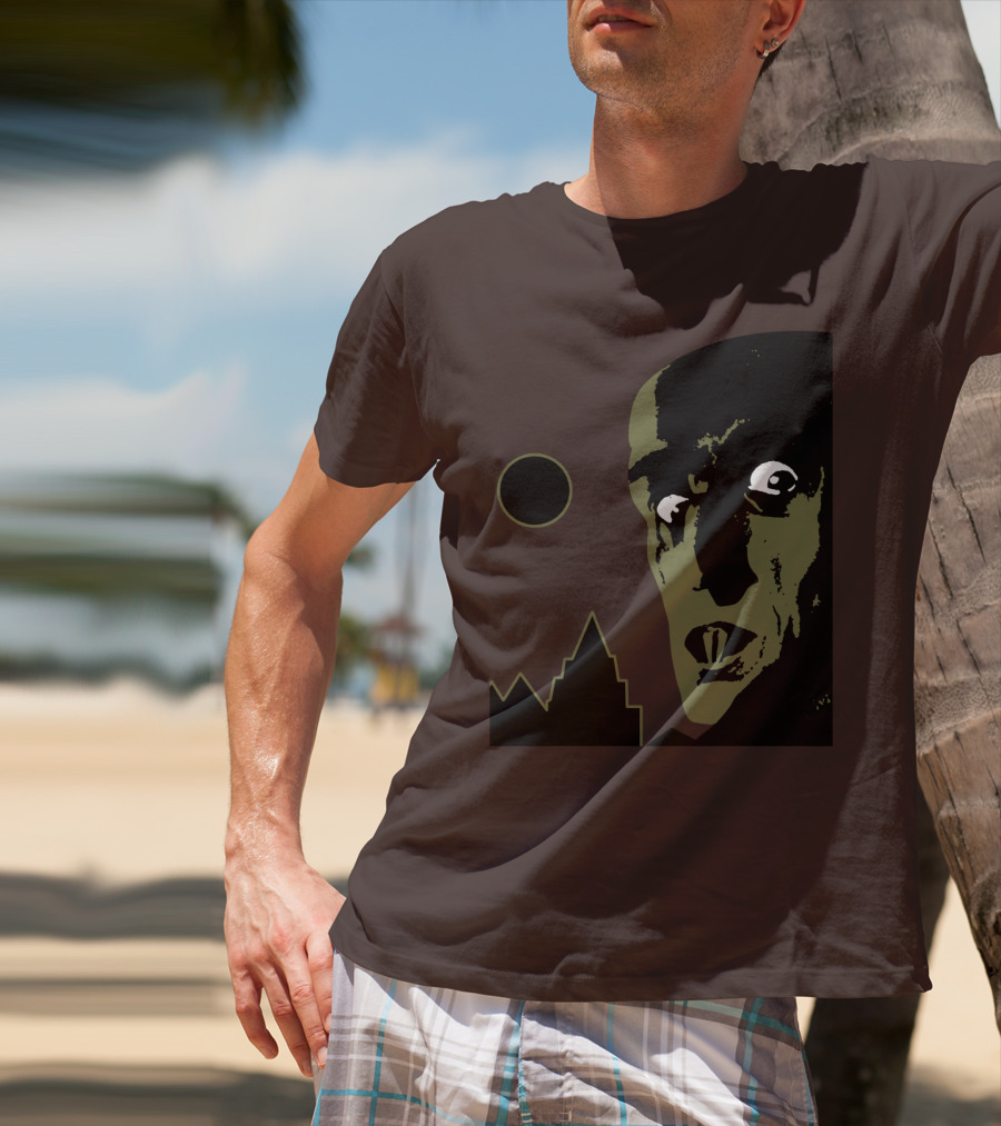 Nosferatu The Vampyre 1979 Iconic Horror Vampire Portrait With Castle And Moon T-Shirt