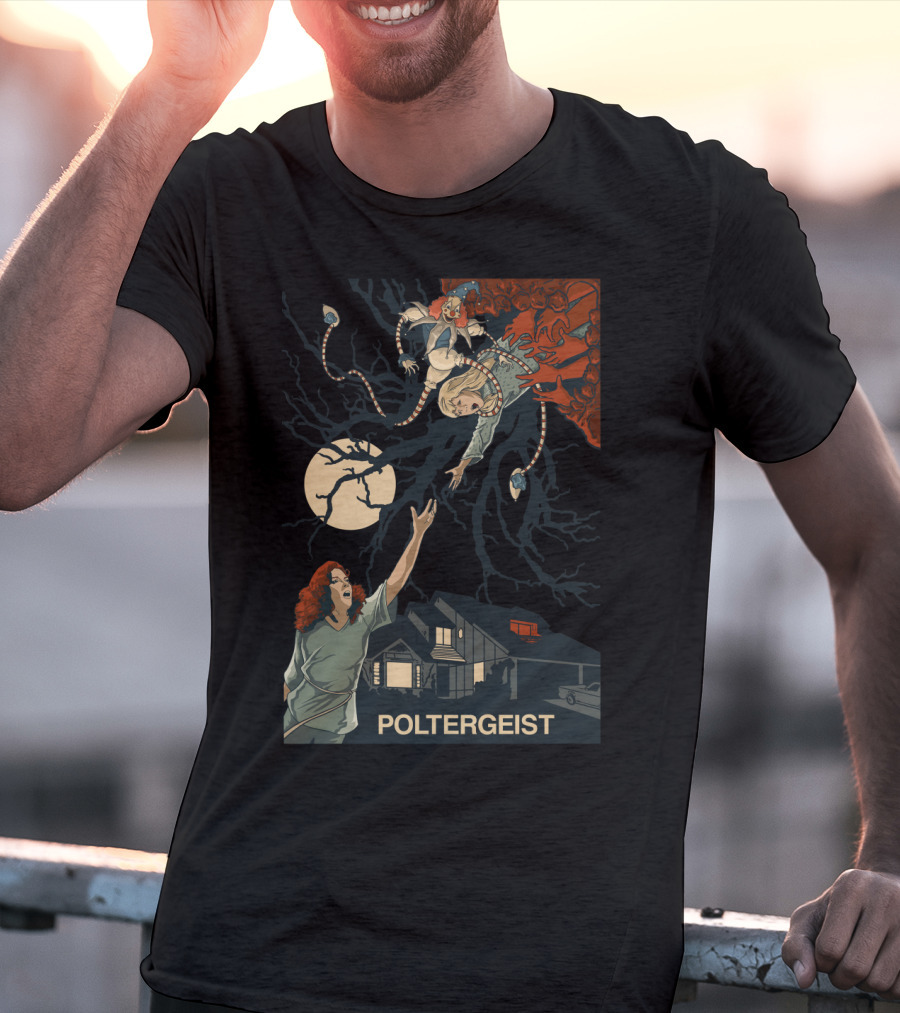 Poltergeist II The Other Side 1986 Moonlit Horror Escape T-Shirt