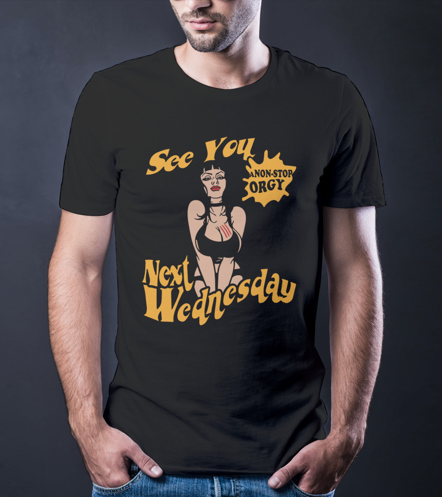 See You Next Wednesday An American Werewolf In London 1981 Eros Theatre Soho Non-Stop Orgy Certificate XXX T-Shirt