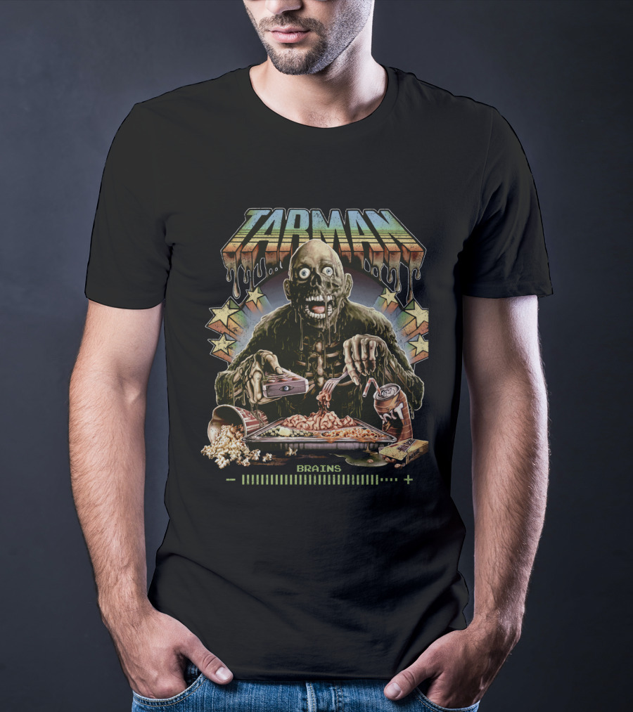 Tarman Brains The Return Of The Living Dead Zombie Vintage Popcorn Soda T-Shirt