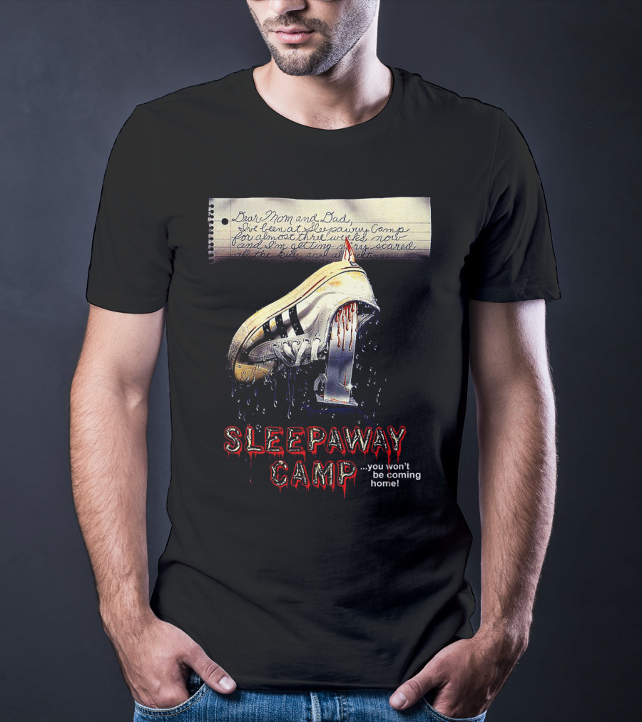 Sleepaway Camp You Won't Be Coming Home Bloody Shoe Note T-Shirt