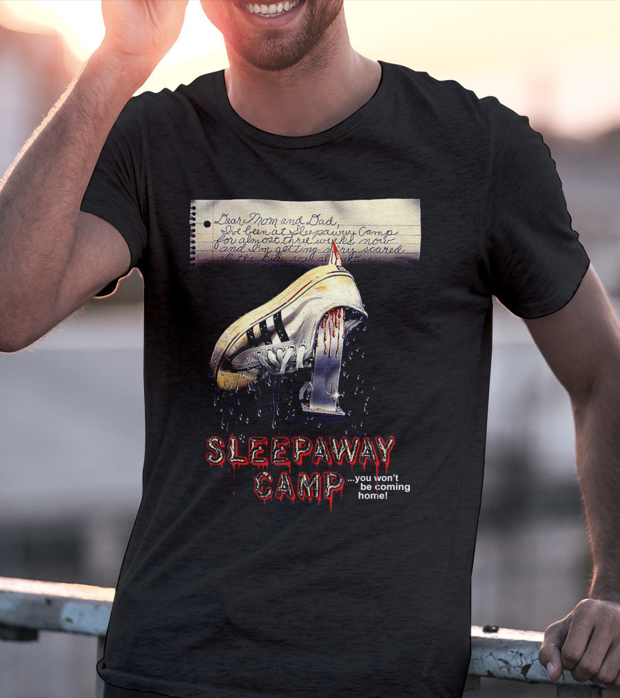 Sleepaway Camp You Won't Be Coming Home Bloody Shoe Note T-Shirt
