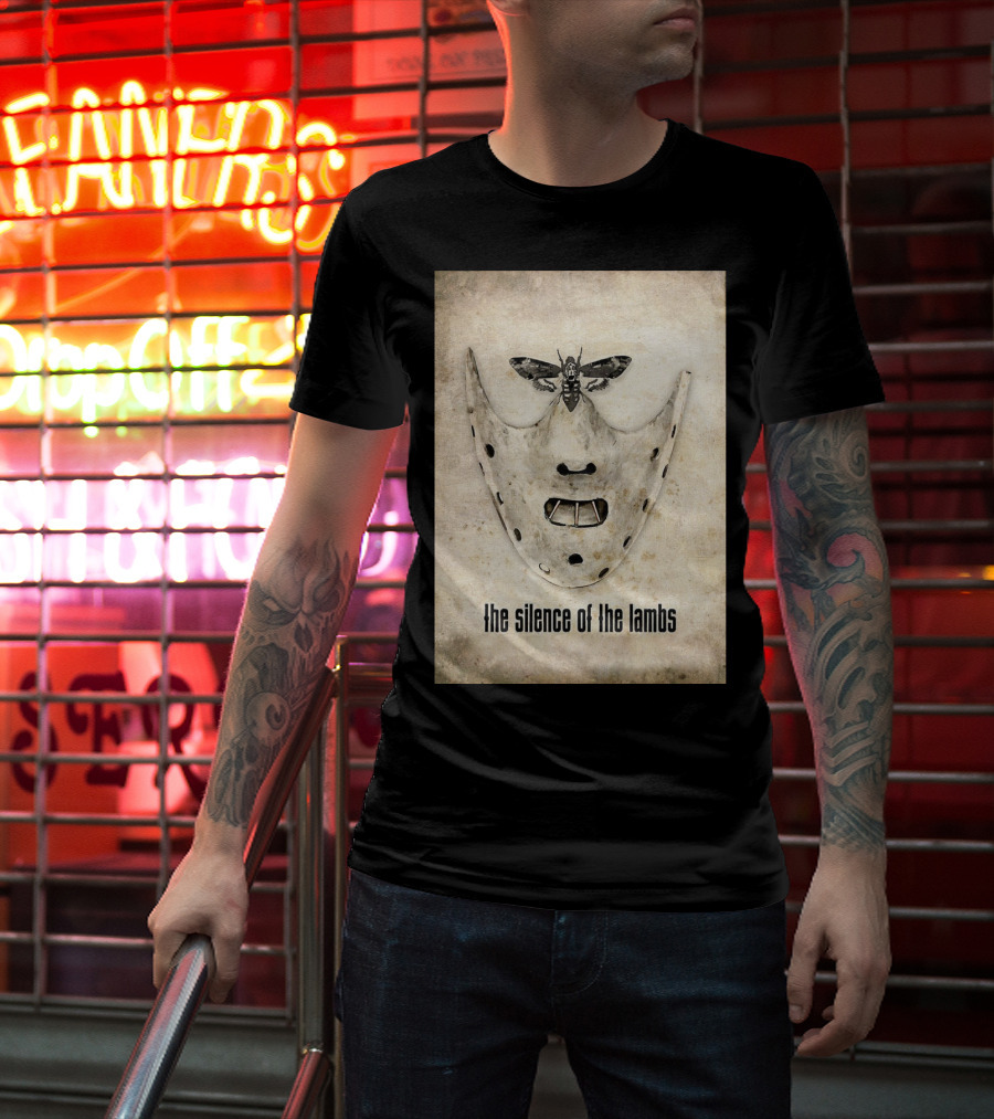The Silence Of The Lambs Hannibal Lecter Mask With Death's-Head Hawkmoth T-Shirt