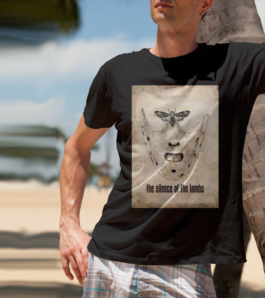 The Silence Of The Lambs Hannibal Lecter Mask With Death's-Head Hawkmoth T-Shirt
