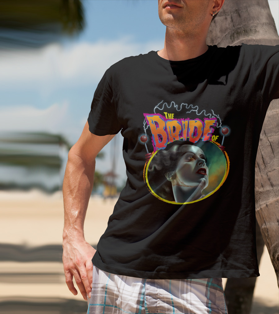 The Bride Of Frankenstein Retro Horror Movie T-Shirt