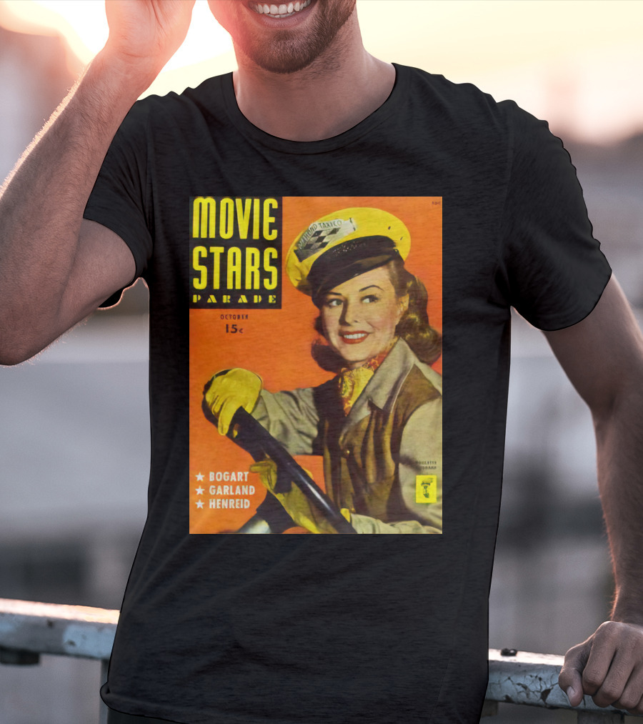 Movie Stars Parade October 15c Bogart Garland Henreid Paulette Goddard (1910) T-Shirt