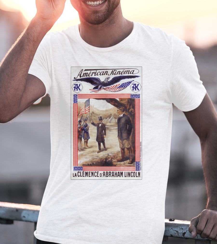 American Kinéma La Clemence D'Abraham Lincoln Eagle Flag T-Shirt