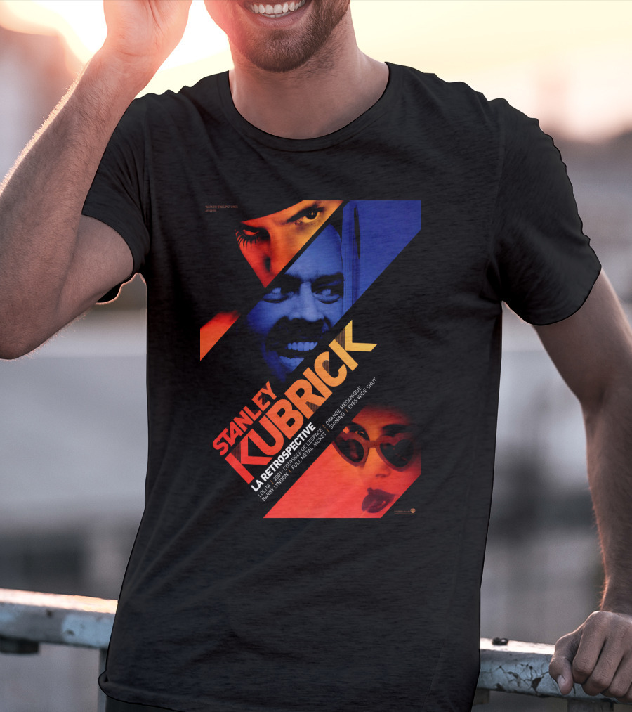 Stanley Kubrick LA Retrospective Warner Bros Entertainment 2001 L'odyssée DE L'espace Barry Lyndon Shining Full Metal Jacket Lolita Eyes Wide Shut T-Shirt