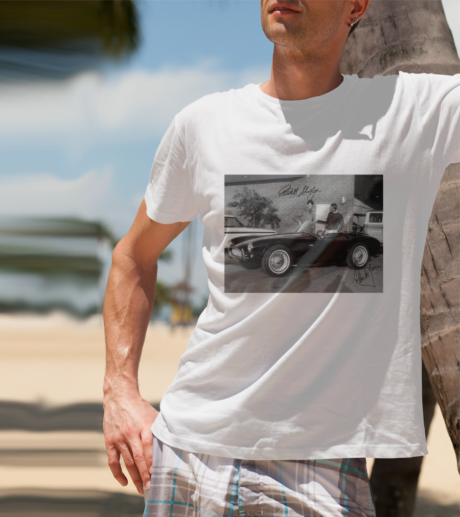 1963 Steve McQueen Carroll Shelby Cobra Classic Car Photo T-Shirt