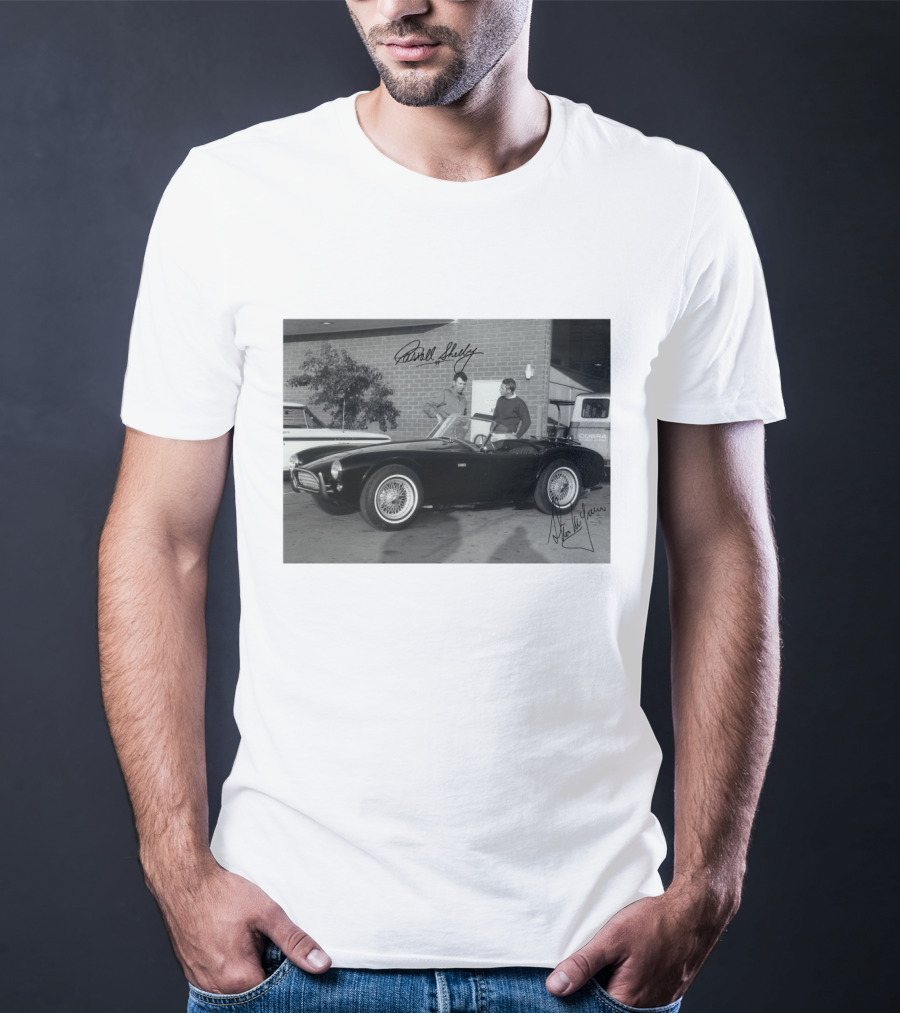 1963 Steve McQueen Carroll Shelby Cobra Classic Car Photo T-Shirt