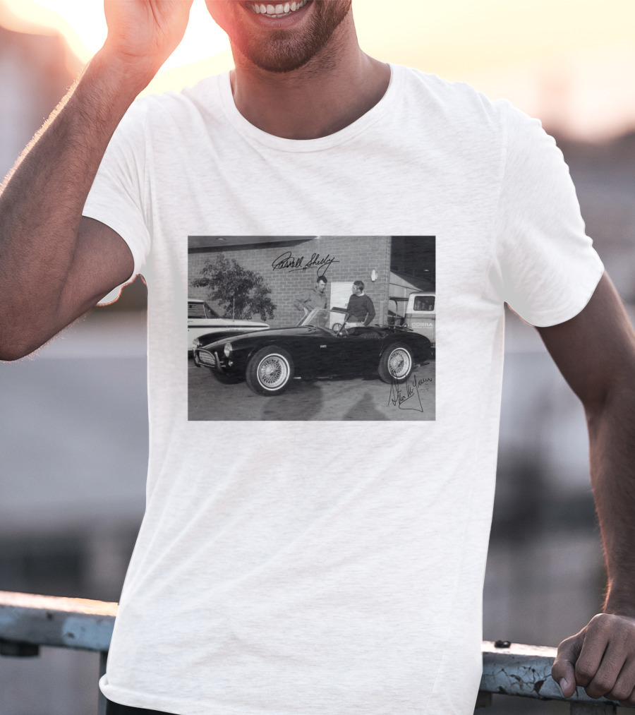 1963 Steve McQueen Carroll Shelby Cobra Classic Car Photo T-Shirt