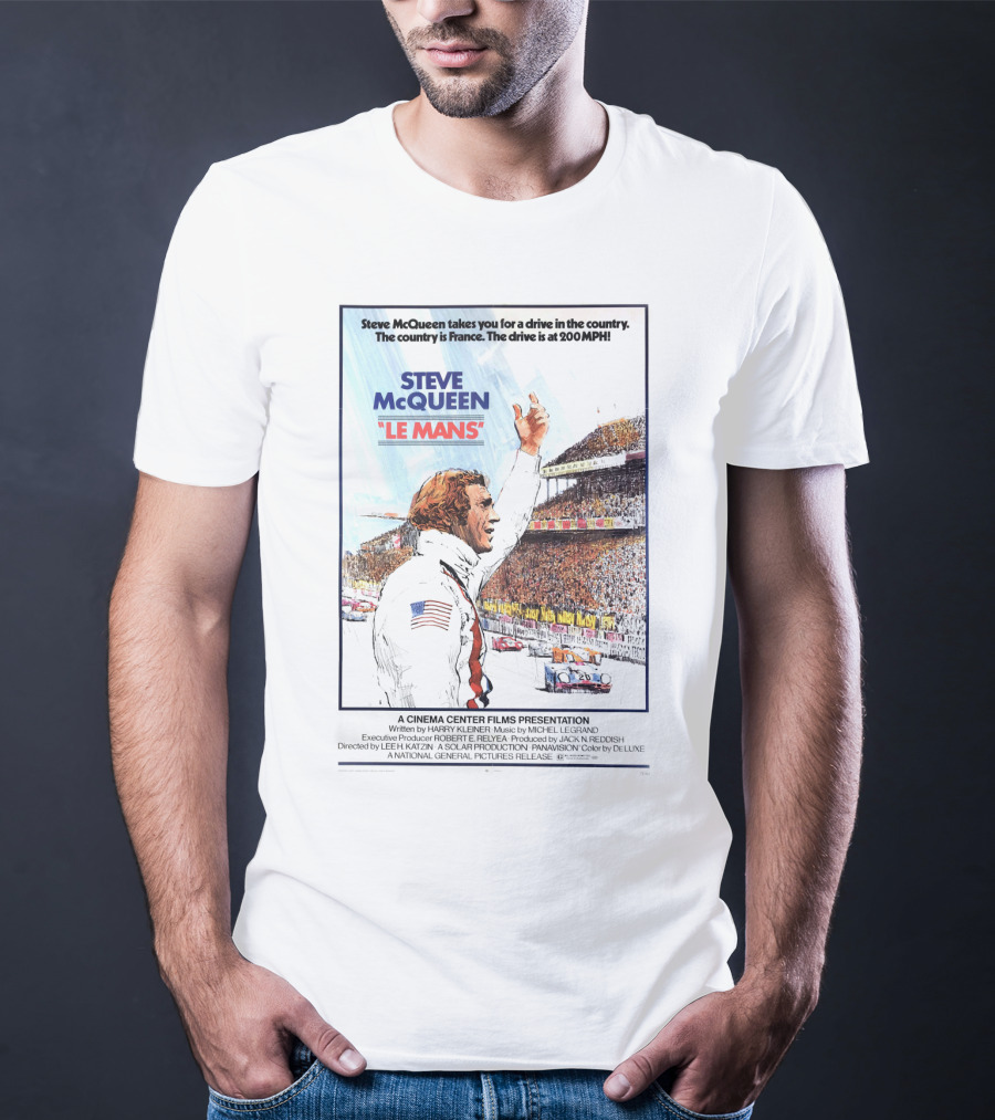 Steve McQueen Le Mans 1971 Racing Champion At 200 MPH T-Shirt