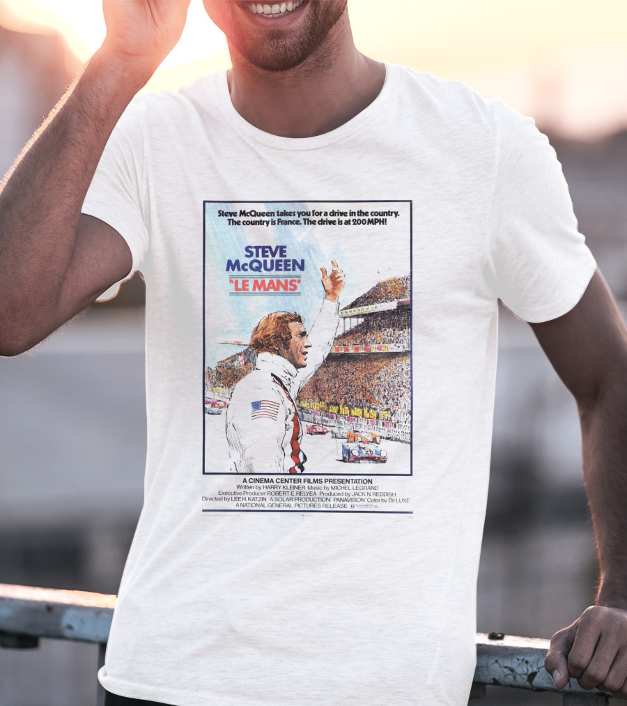 Steve McQueen Le Mans 1971 Racing Champion At 200 MPH T-Shirt