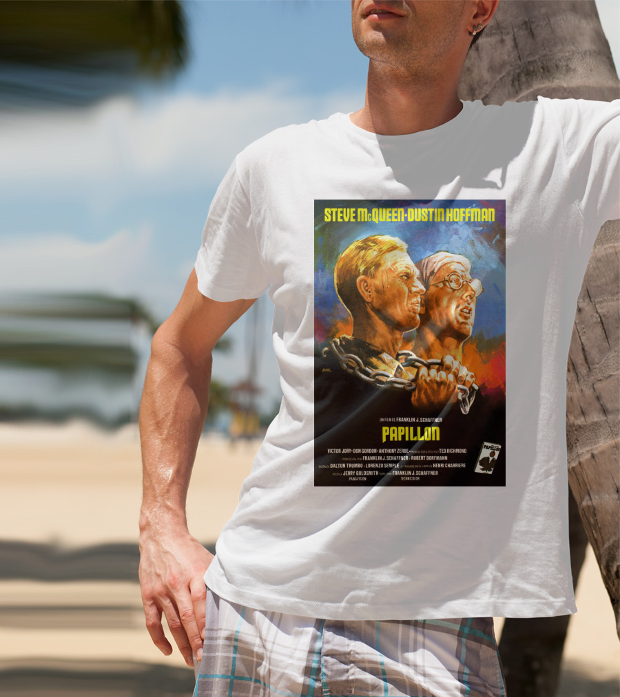 Steve McQueen Dustin Hoffman Papillon Movie T-Shirt