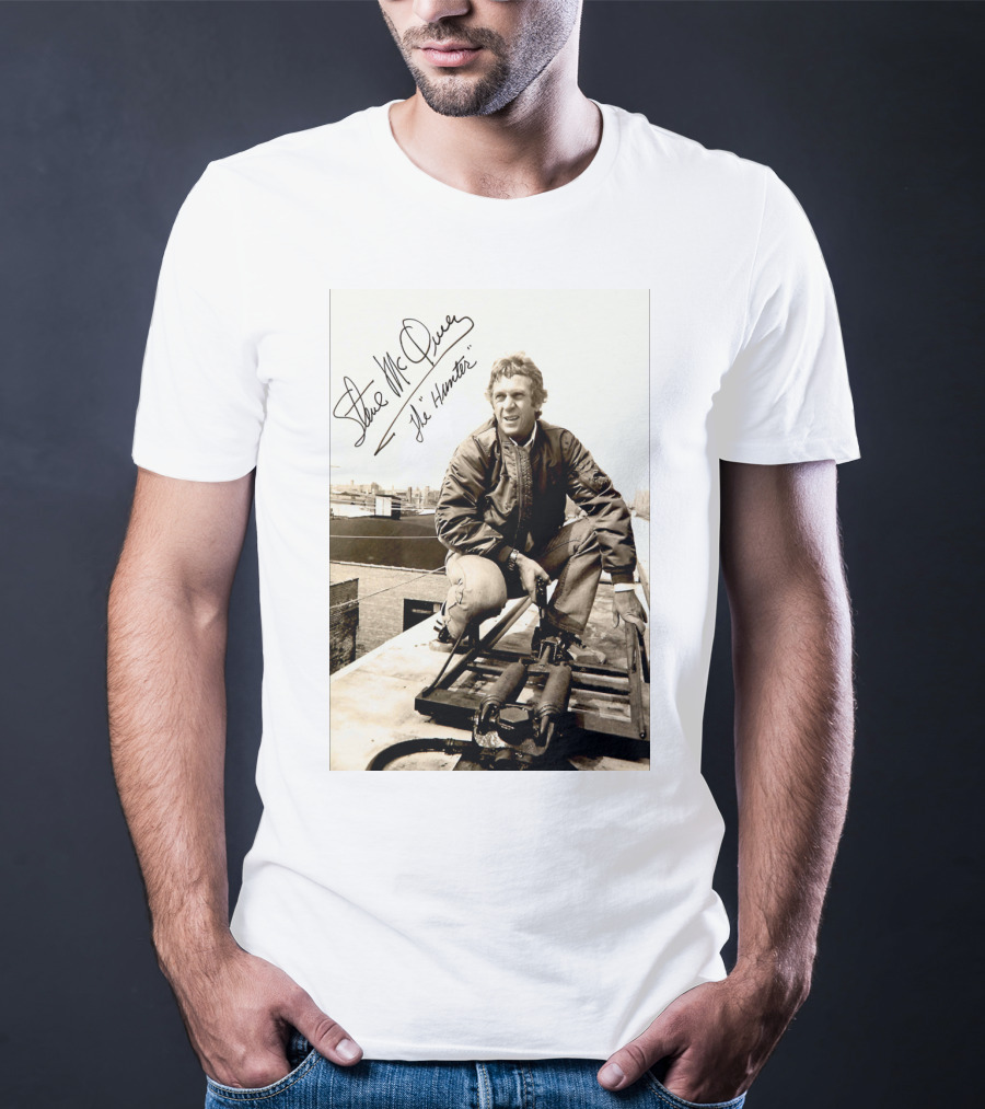 Steve McQueen The Hunter 1980 Signature Scene Photo T-Shirt