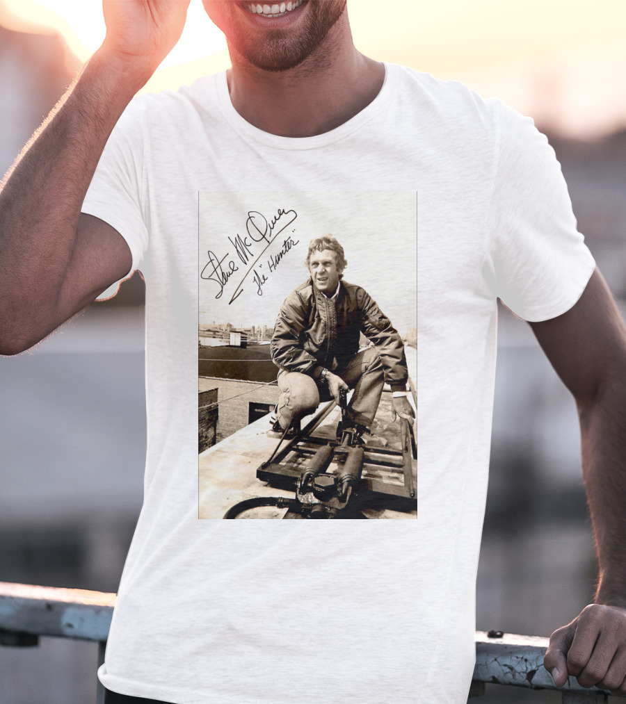 Steve McQueen The Hunter 1980 Signature Scene Photo T-Shirt