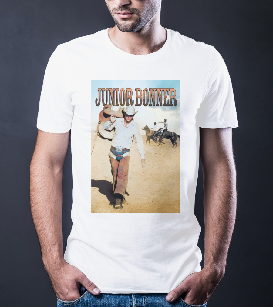 Junior Bonner 1972 Steve McQueen Rodeo Cowboy Scene T-Shirt