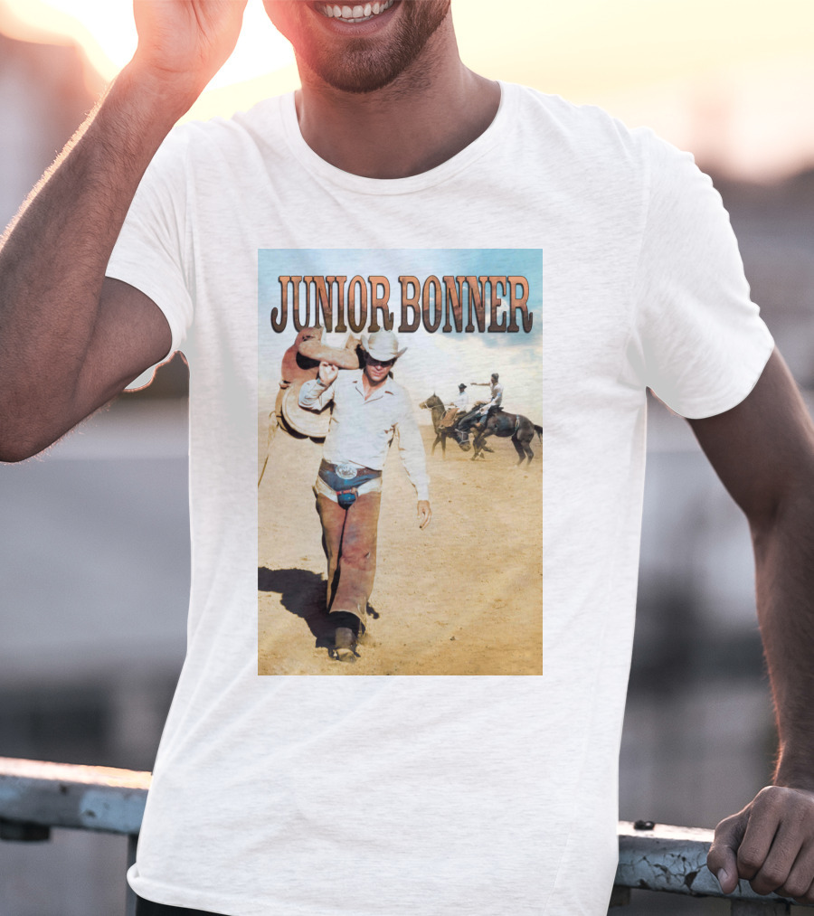 Junior Bonner 1972 Steve McQueen Rodeo Cowboy Scene T-Shirt