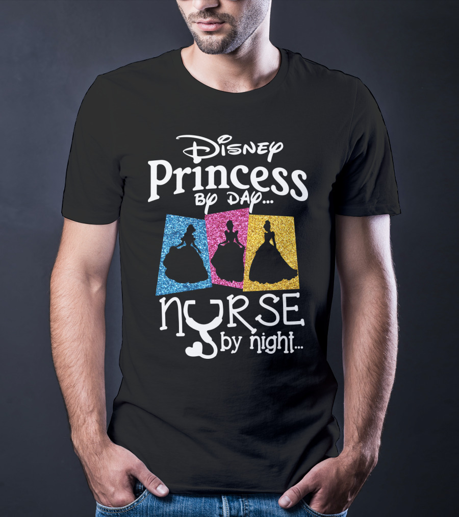 Disney Princess By Day Nurse By Night T-Shirt