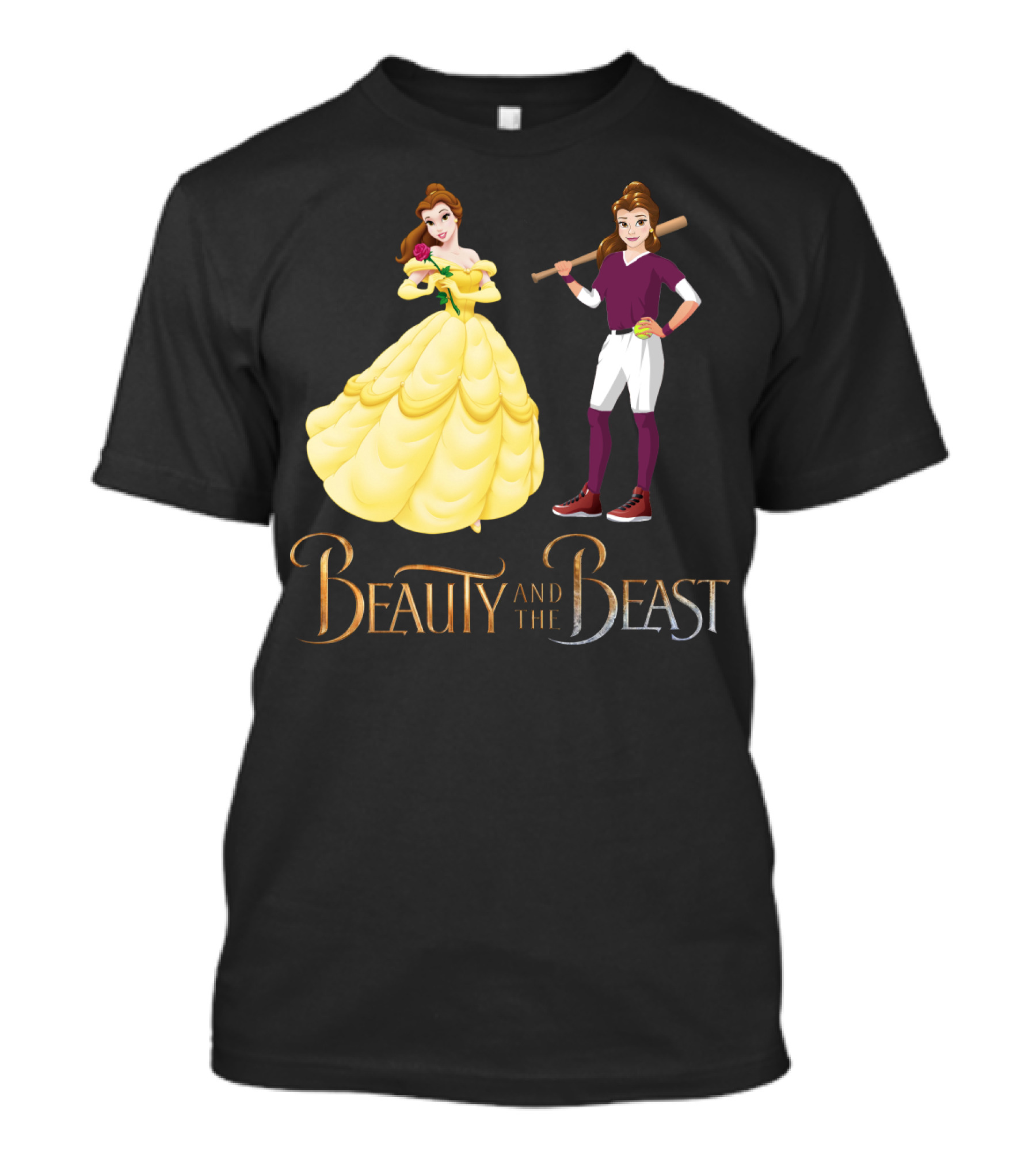 Beauty And The Beast Softball T-Shirt