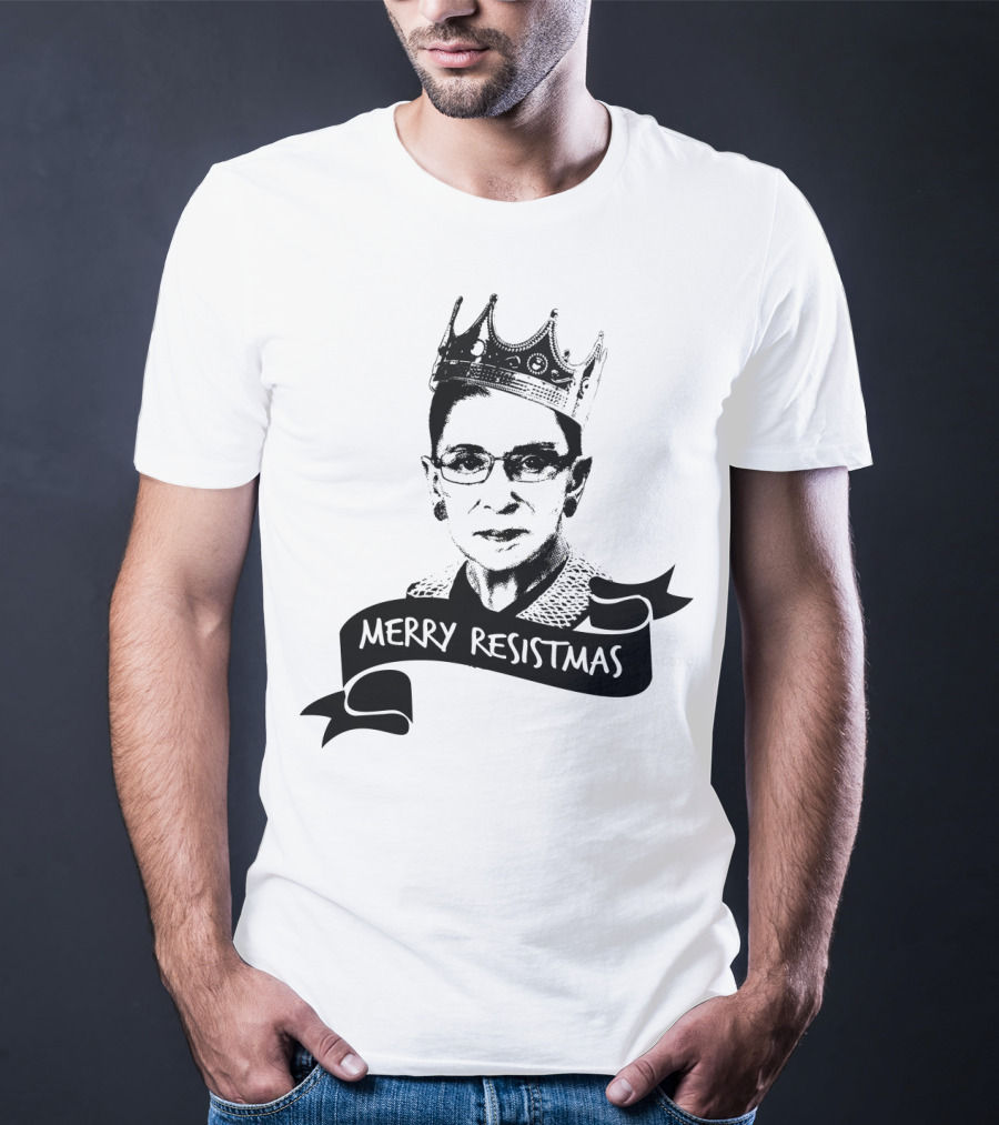 Merry Resistmas RBG Ruth Bader Ginsburg Crown T-Shirt