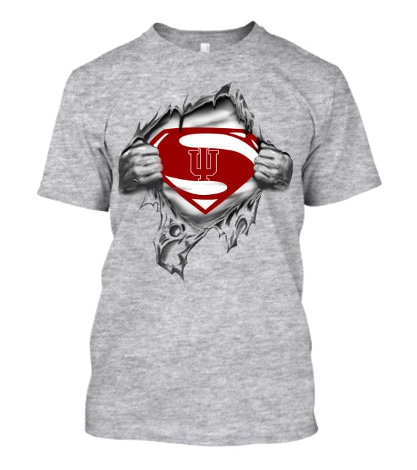 Hoosiers Superman IU Logo Shield Transformation T-Shirt