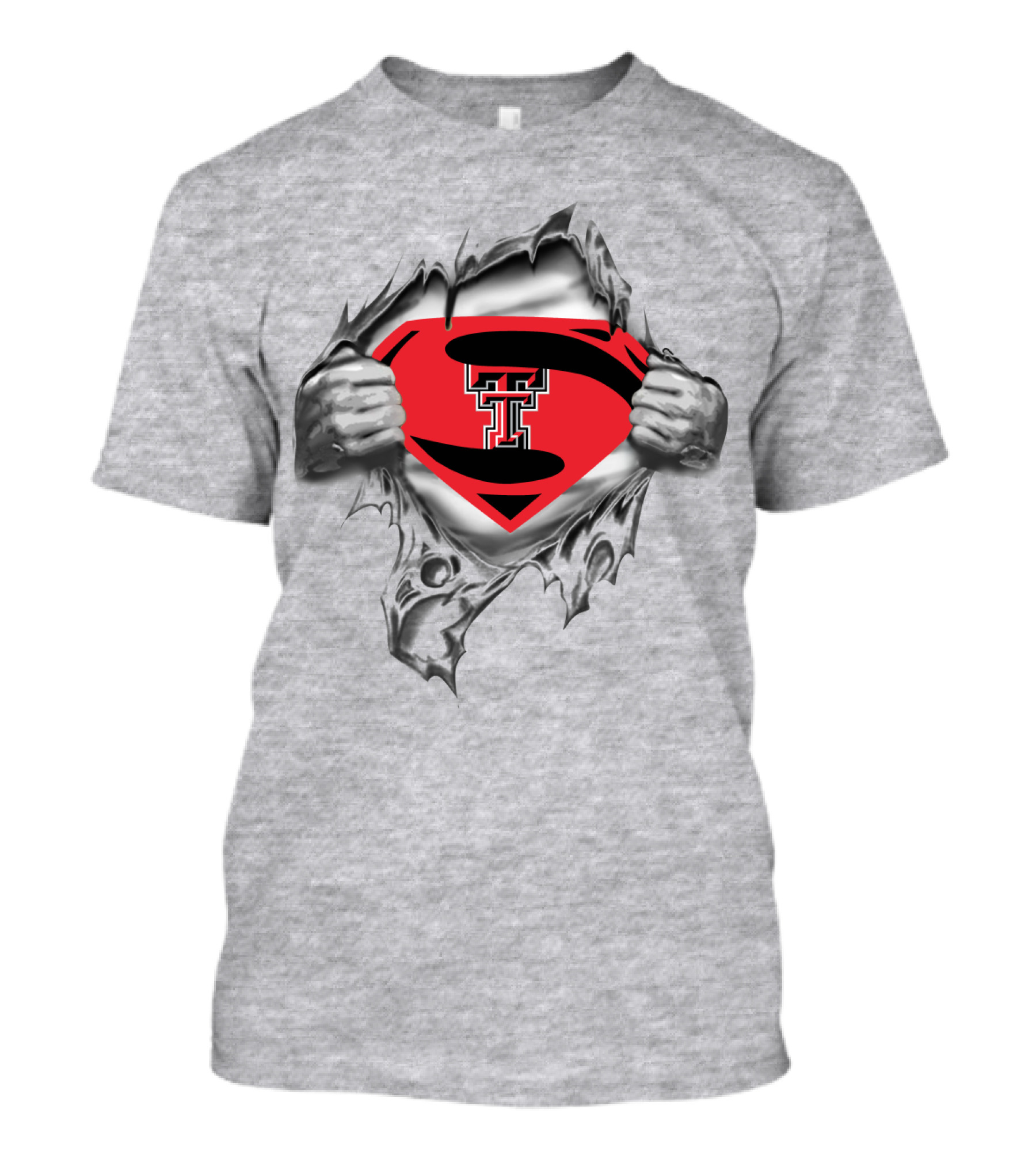Texas Tech Double T Superman Logo Transformation T-Shirt