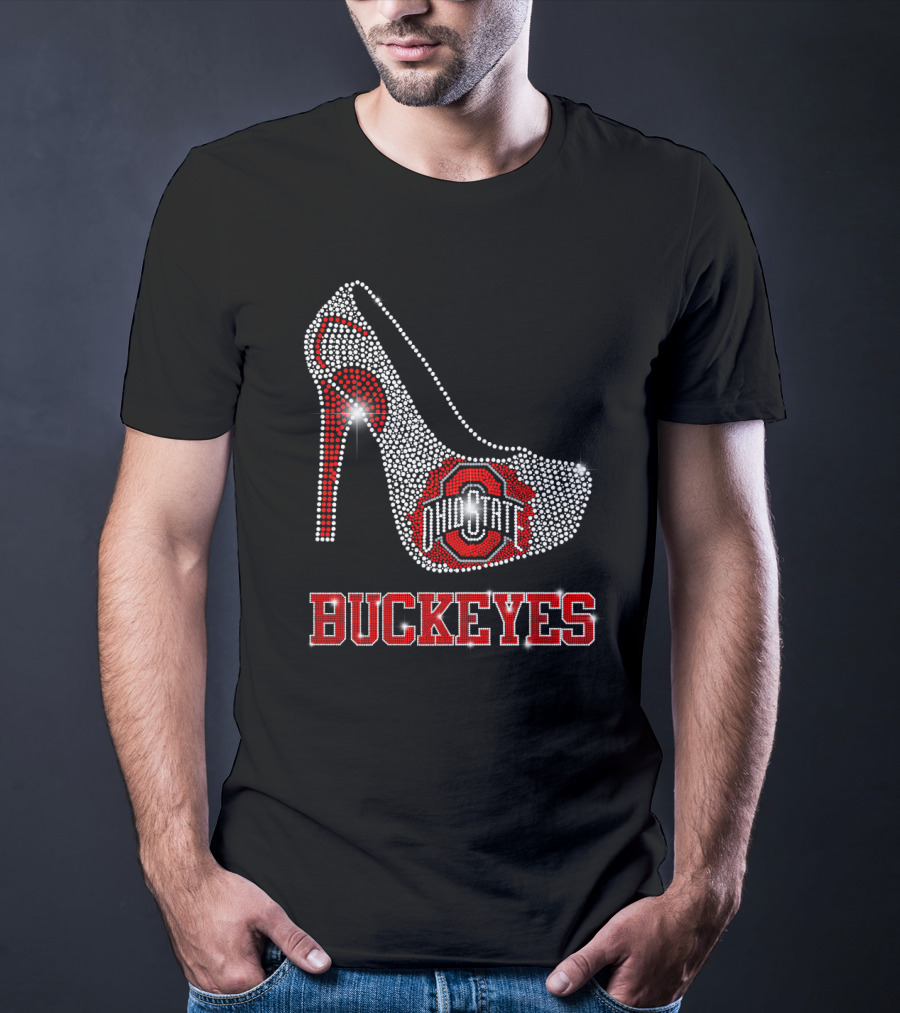 Ohio State Buckeyes Rhinestone High Heel T-Shirt