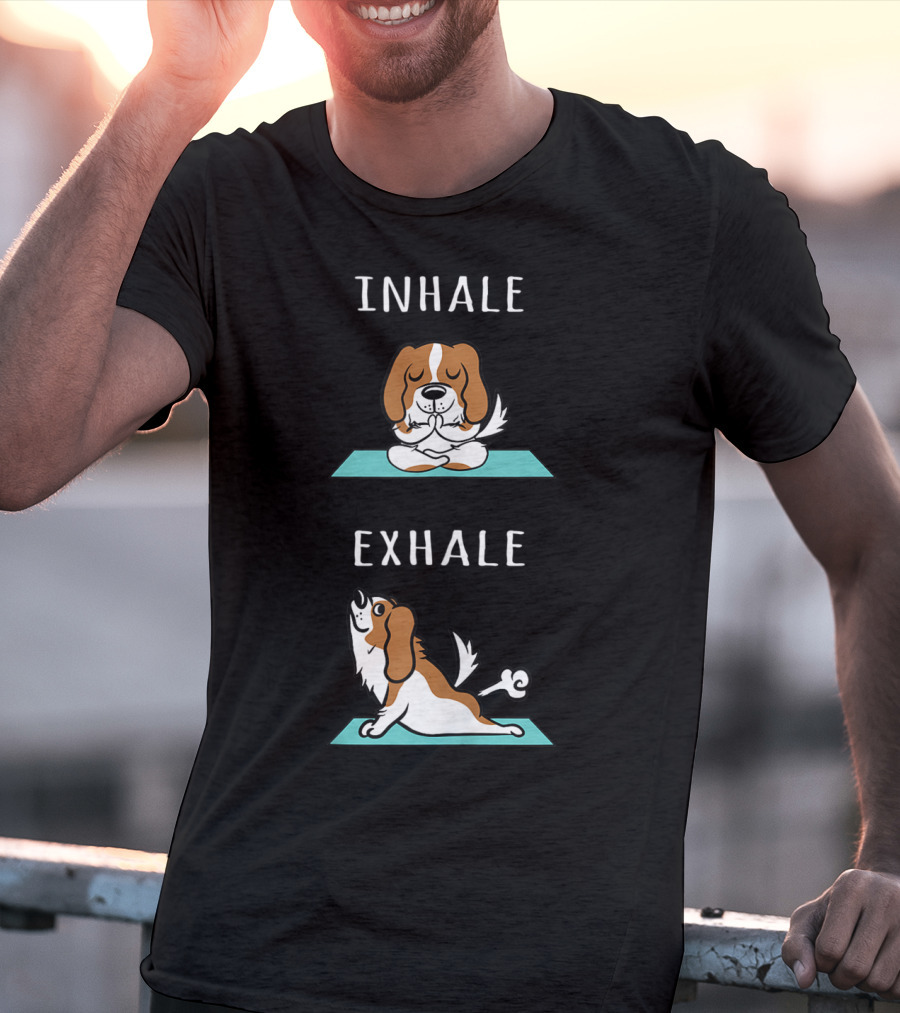 Cavalier King Charles Spaniel Yoga Inhale Exhale T-Shirt
