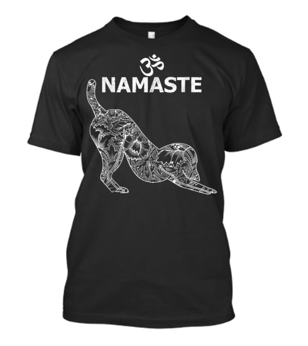 Namaste Om Dog Yoga Funny Namaste Om T-Shirt