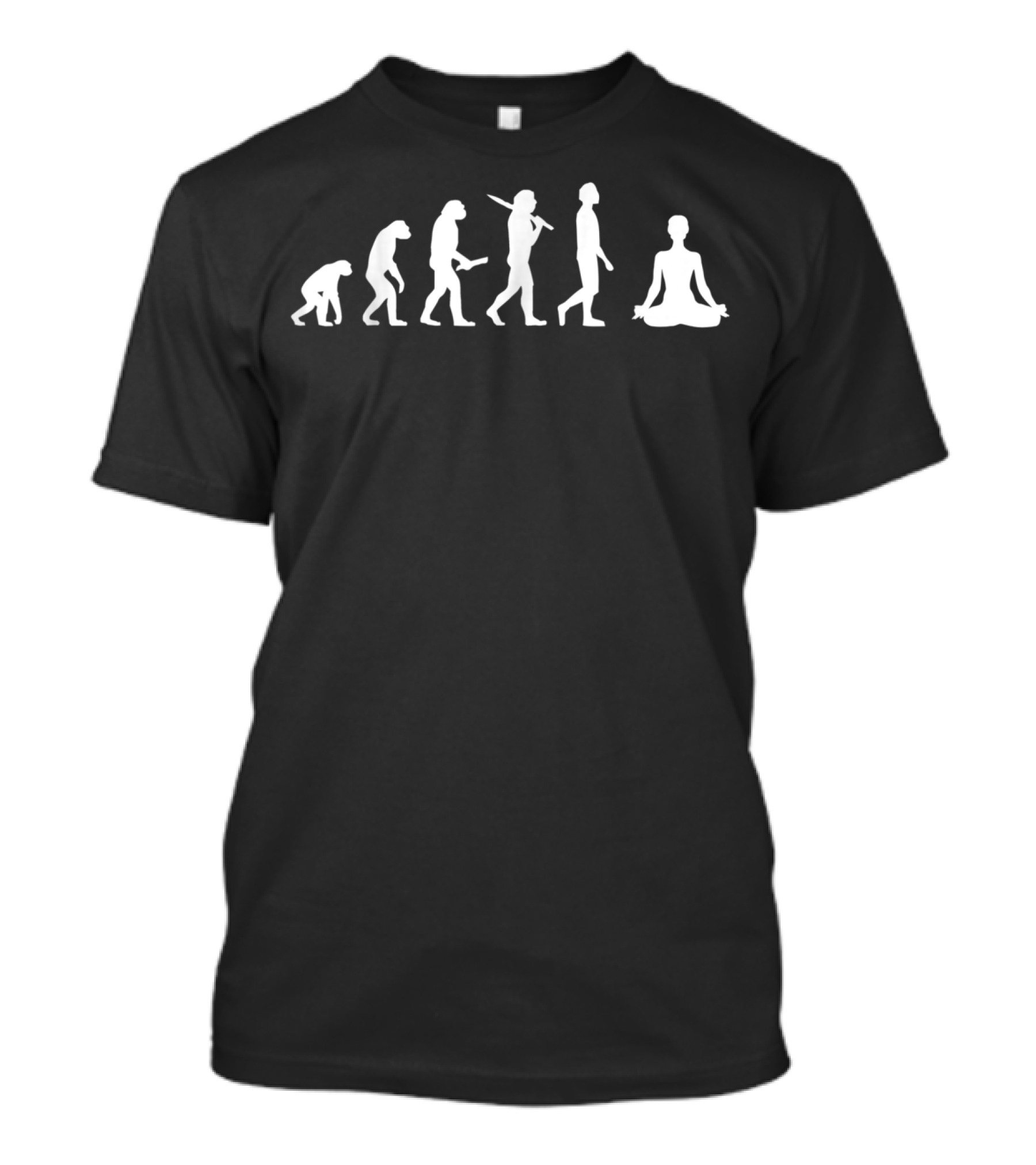 Funny Yoga Evolution For Yogis Meditation Pose T-Shirt